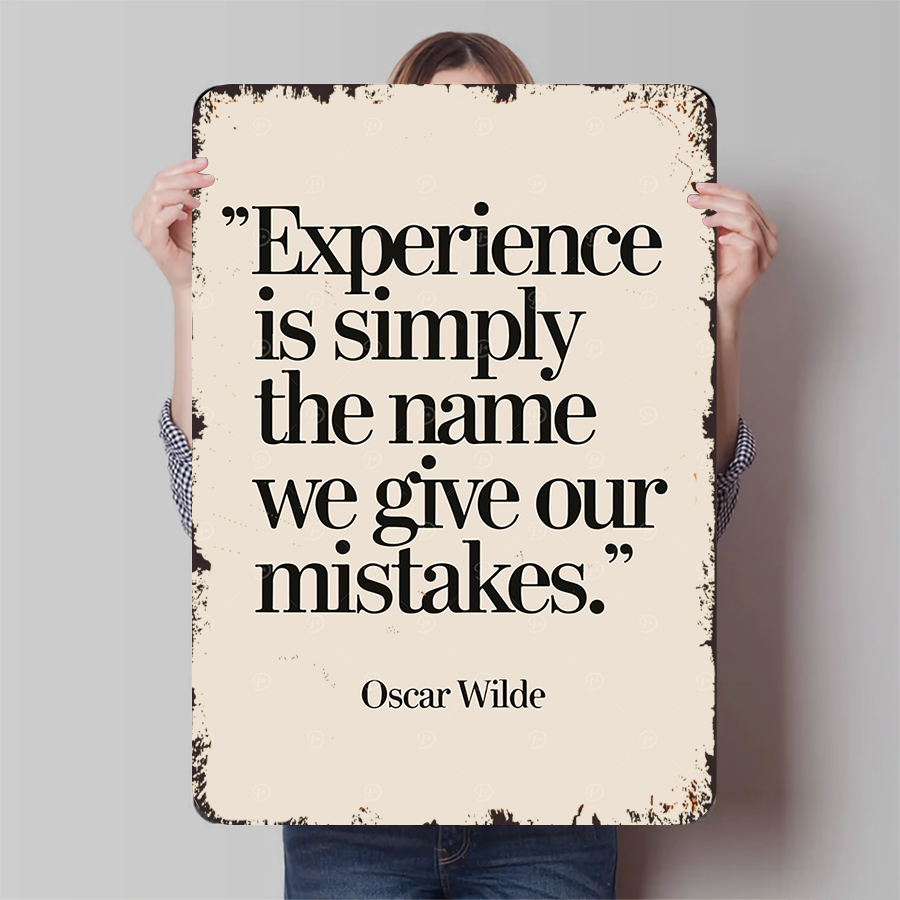 Home Decor Quotes Ideas - Oscar Wilde Citazione Esperienza I errori