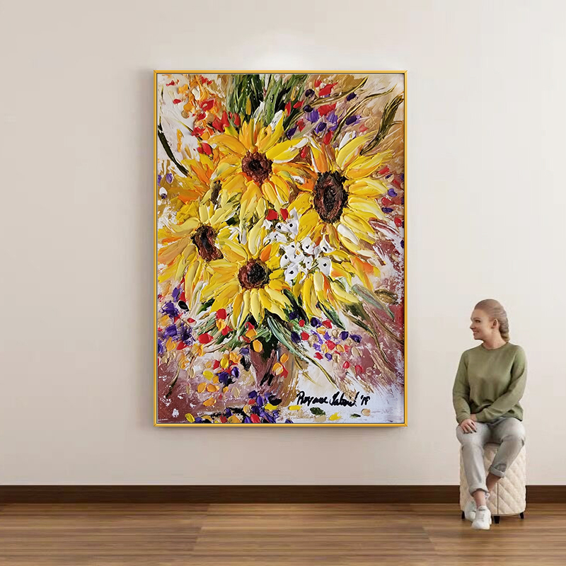 Home Decor Color Palettes - Dipinto a olio 3D vibrante di