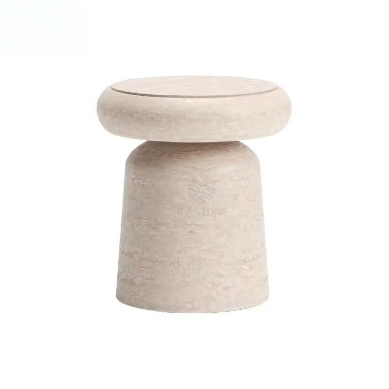 Home Decor Sofa - Sgabello Pouf in Marmo Scanalato per