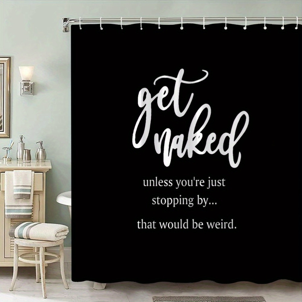 Home Decor Quotes Ideas - Tenda da Doccia con Citazioni Divertenti,