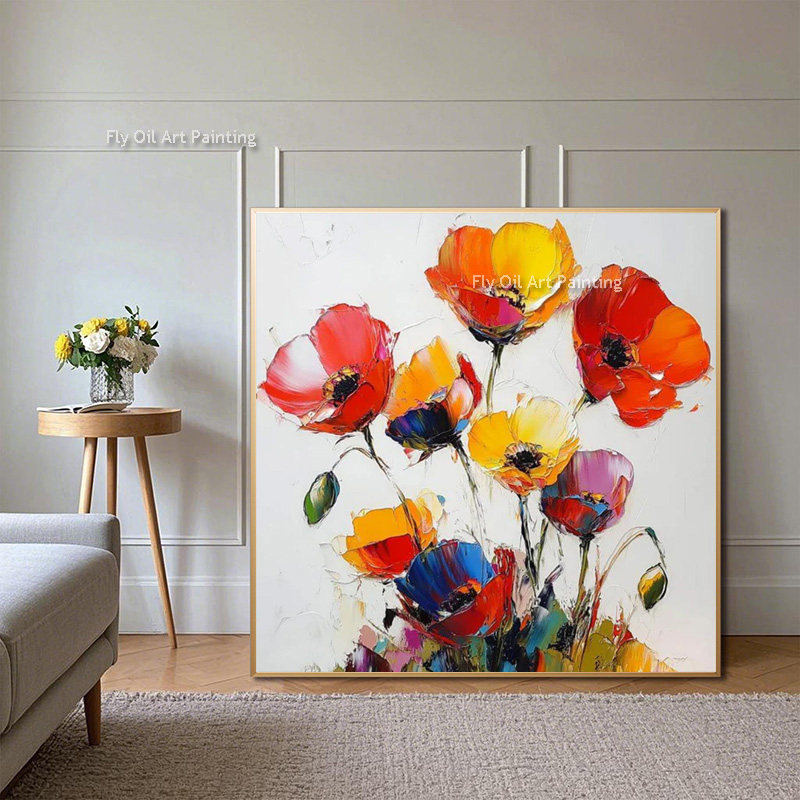 Dipinto a Olio di Papaveri Spe - Home Decor Color Palettes recensione e prezzo