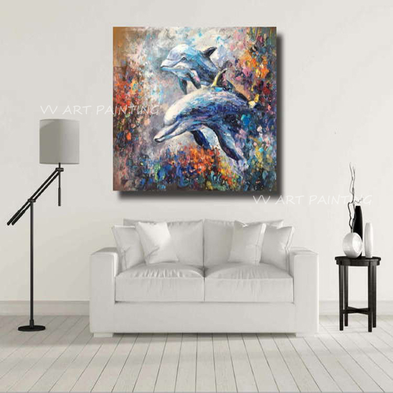Dipinto a Olio di Delfino Dipi - Home Decor Color Palettes recensione e prezzo