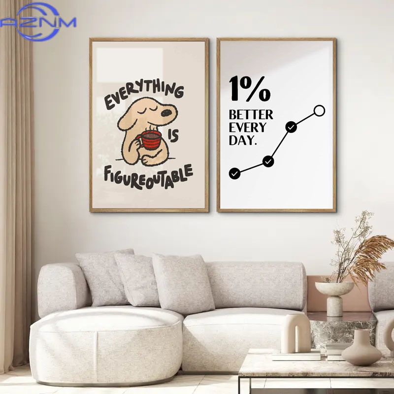AZNM 1pc Poster con citazione  - Home Decor Quotes Ideas recensione e prezzo