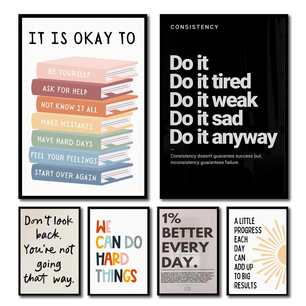 1 poster con citazione ispirat - Home Decor Quotes Ideas recensione e prezzo