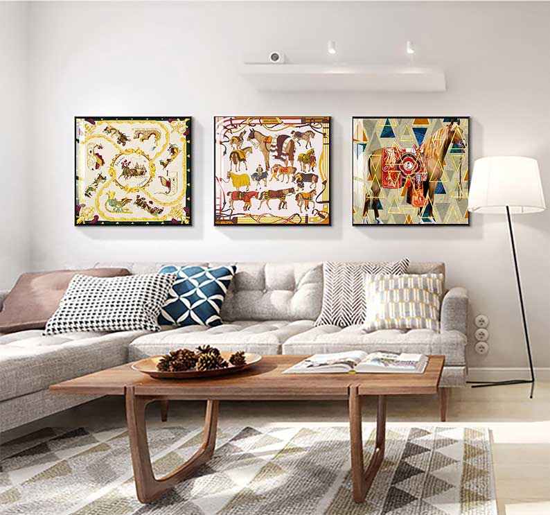 Cavalli moderni Pittura su tel - Home Decor Hermes recensione e prezzo