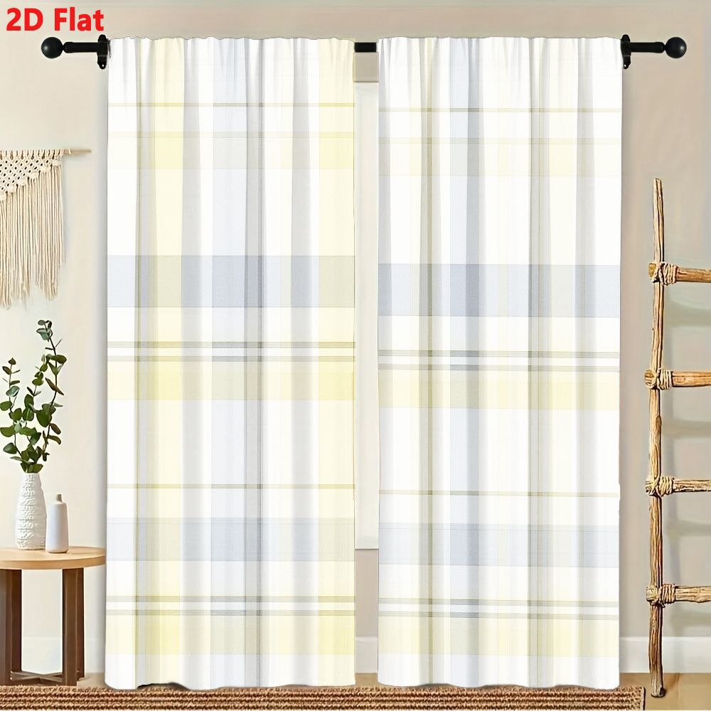 2 tende con motivo a quadri pi - Home Decor Color Palettes recensione e prezzo