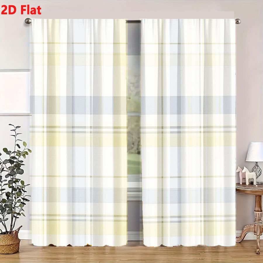 2 tende con motivo a quadri pi - Home Decor Color Palettes recensione e prezzo